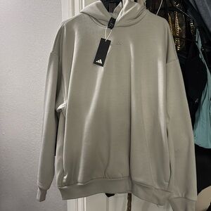 Adidas light grey / beige Medium unisex hoodie